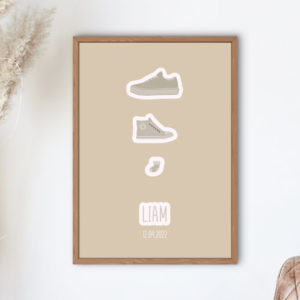 Empreintes d’amour – Affiche A4 personnalisée famille