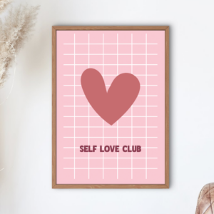 Self Love Club – Affiche A4 pour l'amour de soi