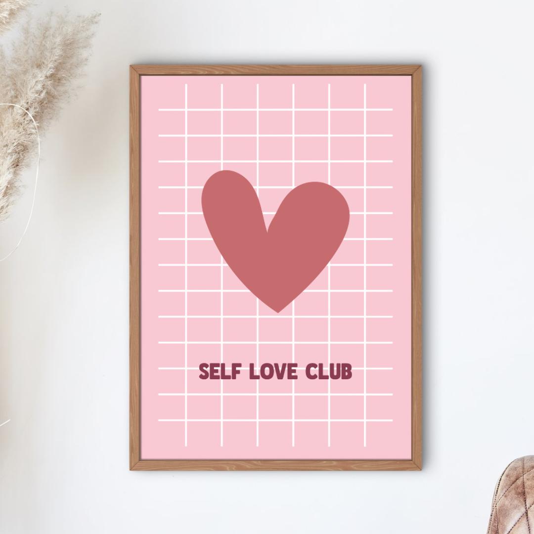 Self Love Club – Affiche A4 pour l'amour de soi