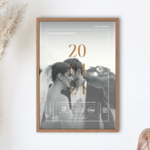 Wedding Memories – Affiche A4 personnalisée mariage