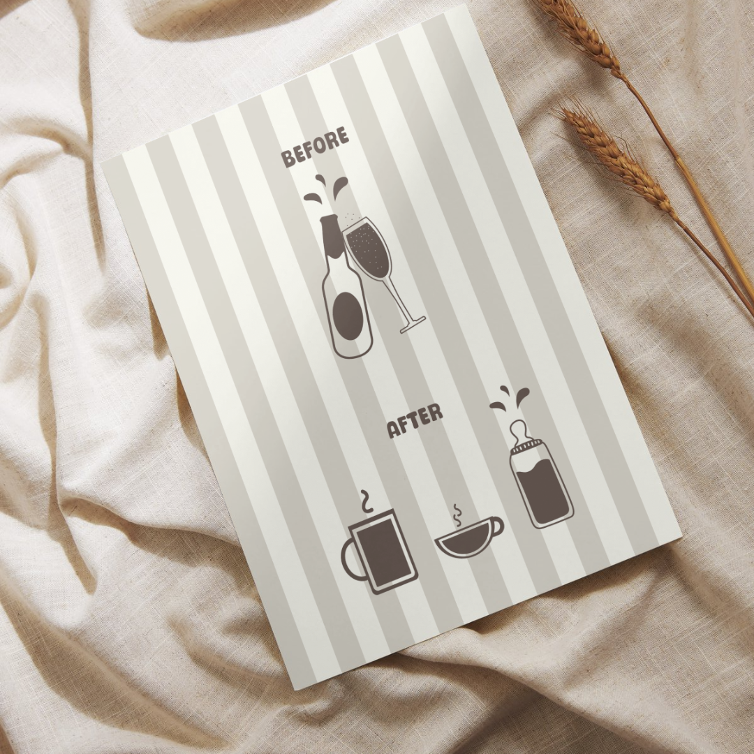 Before & After Baby – Affiche A4 humoristique – Image 3