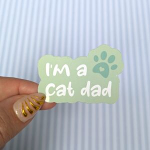 Sticker Cat Dad – Autocollant fun pour amoureux des chats