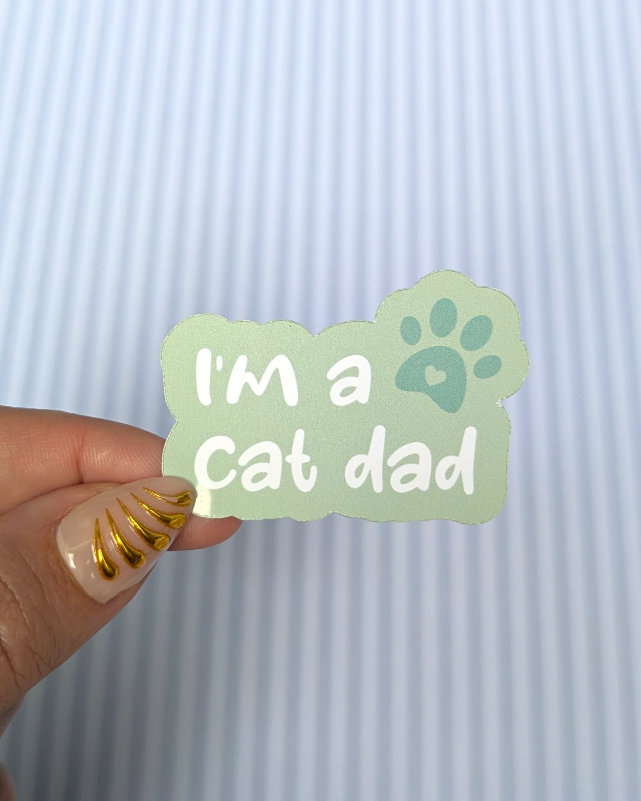 Sticker Cat Dad – Autocollant fun pour amoureux des chats