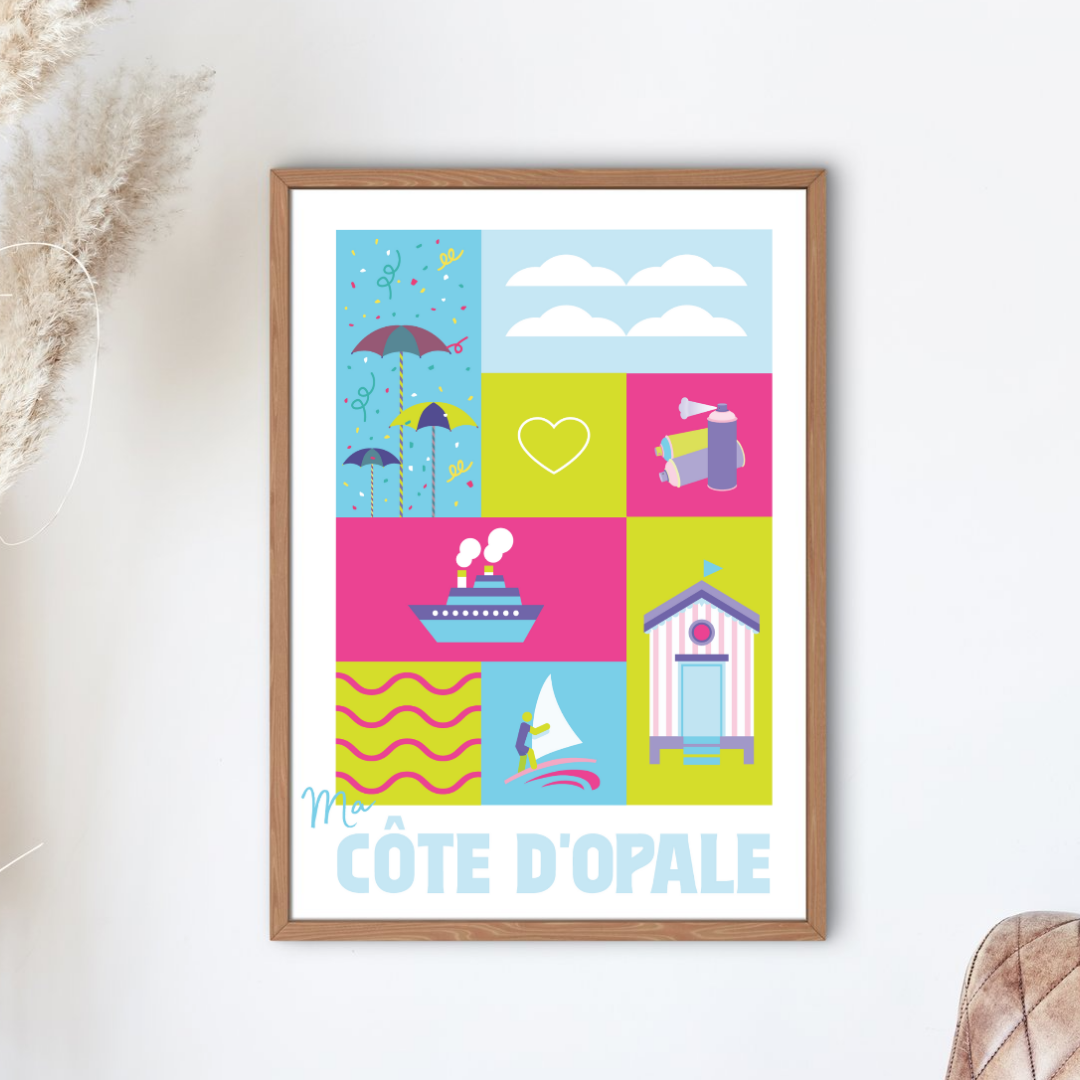 Ma Côte d’Opale – Affiche illustrée (4 designs) – Image 2