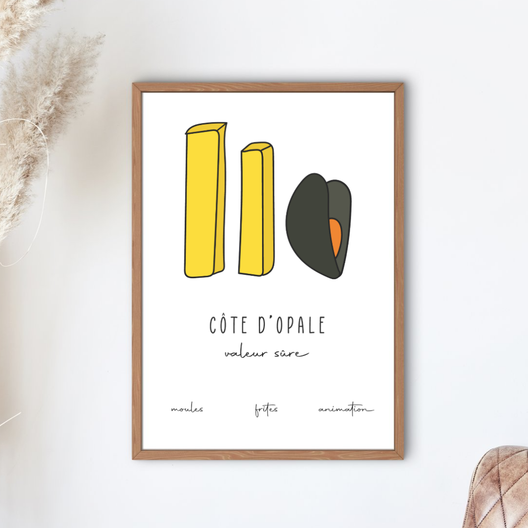 Côte d’Opale, valeur sûre – Affiche fun & locale