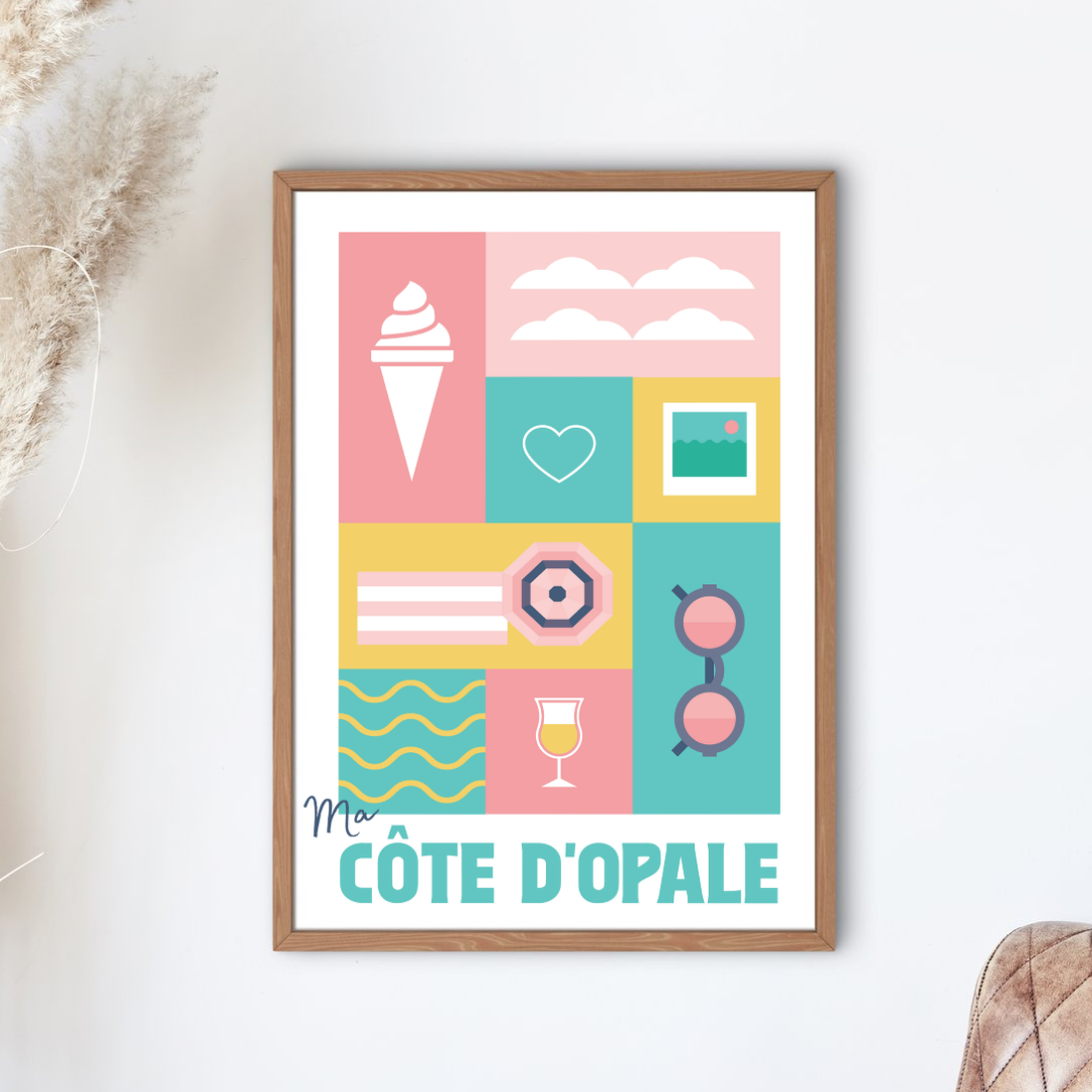 Ma Côte d’Opale – Affiche illustrée (4 designs) – Image 4