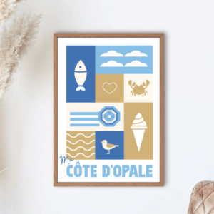 Ma Côte d’Opale – Affiche illustrée (4 designs)