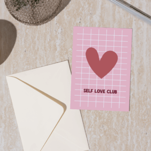 Self Love Club – Carte A6 pour l'amour de soi