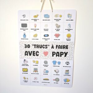 30 trucs à faire avec Papy – Affiche A3 à cocher