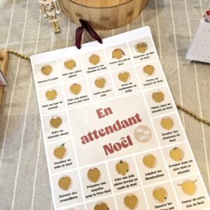 Affiche à gratter “En attendant Noël” – 24 activités à partager en famille 🎄