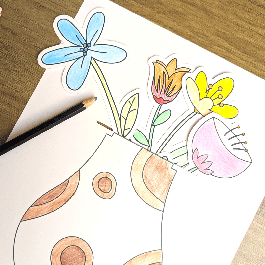 Pack Fleurs à Colorier – 1 Grand bouquet + 1 Mini-Kit – Idéal Duo École – Image 2